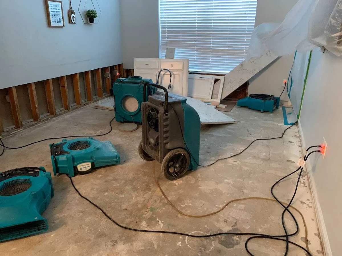 Dehumidifier in flood-cut room for Water Extraction & Removal in Green Valley